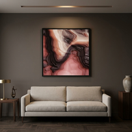 Velvet Cake Abstract - Matte Canvas, Framed (Multi-color)