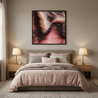 Velvet Cake Abstract - Matte Canvas, Framed (Multi-color)