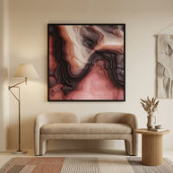 Velvet Cake Abstract - Matte Canvas, Framed (Multi-color)