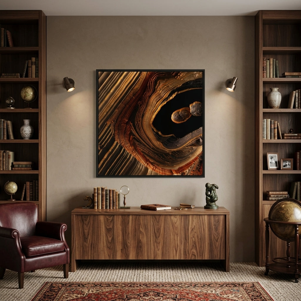 Tigers Eye Canyon - Matte Canvas, Framed (Multi-color)