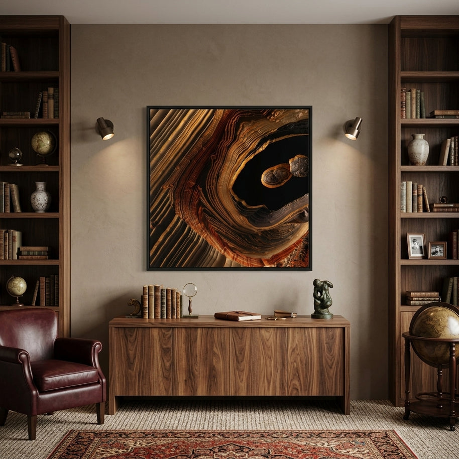 Tigers Eye Canyon - Matte Canvas, Framed (Multi-color)