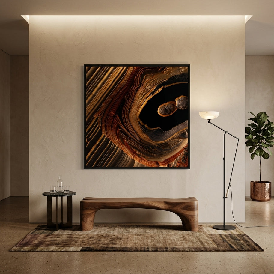 Tigers Eye Canyon - Matte Canvas, Framed (Multi-color)