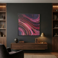 Plum Abstract - Matte Canvas, Framed (Multi-color)