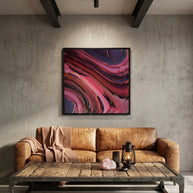 Plum Abstract - Matte Canvas, Framed (Multi-color)
