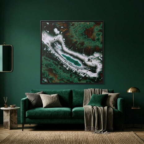 Emerald Agate - Matte Canvas, Framed (Multi-color)