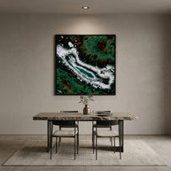 Emerald Agate - Matte Canvas, Framed (Multi-color)