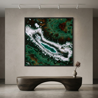 Emerald Agate - Matte Canvas, Framed (Multi-color)