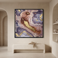 Mauve Agate - Matte Canvas, Framed (Multi-color)