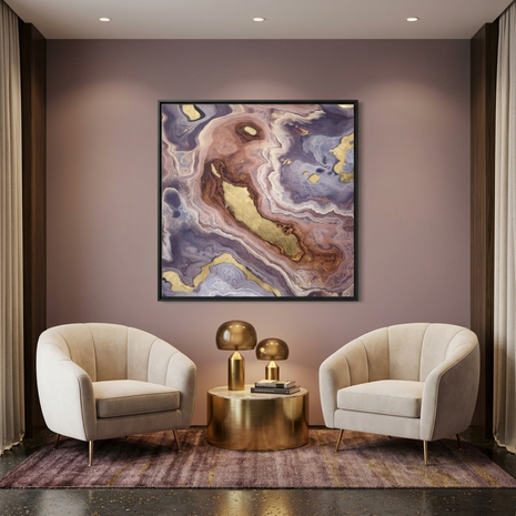 Mauve Agate - Matte Canvas, Framed (Multi-color)