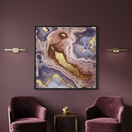Mauve Agate - Matte Canvas, Framed (Multi-color)