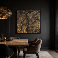 Golden Slate - Matte Canvas, Framed (Multi-color)