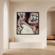 Ivory Agate Abstract - Matte Canvas, Framed (Multi-color)