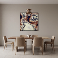 Ivory Agate Abstract - Matte Canvas, Framed (Multi-color)