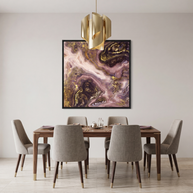Liquid Gold Agate - Matte Canvas, Framed (Multi-color)
