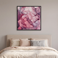 Liquid Mauve Abstract - Matte Canvas, Framed (Multi-color)