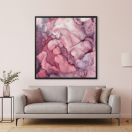 Liquid Mauve Abstract - Matte Canvas, Framed (Multi-color)