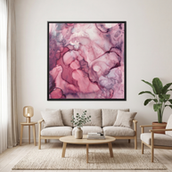 Liquid Mauve Abstract - Matte Canvas, Framed (Multi-color)