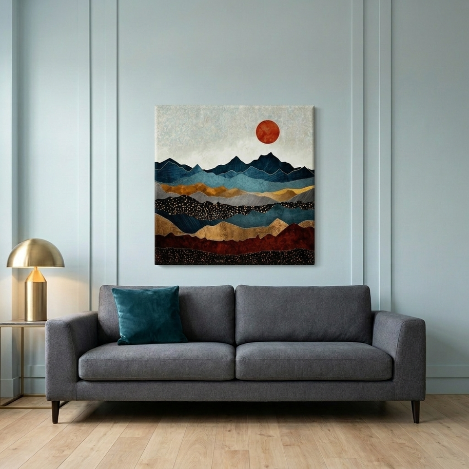 Amber Dusk Matte Canvas, Stretched, No Frame