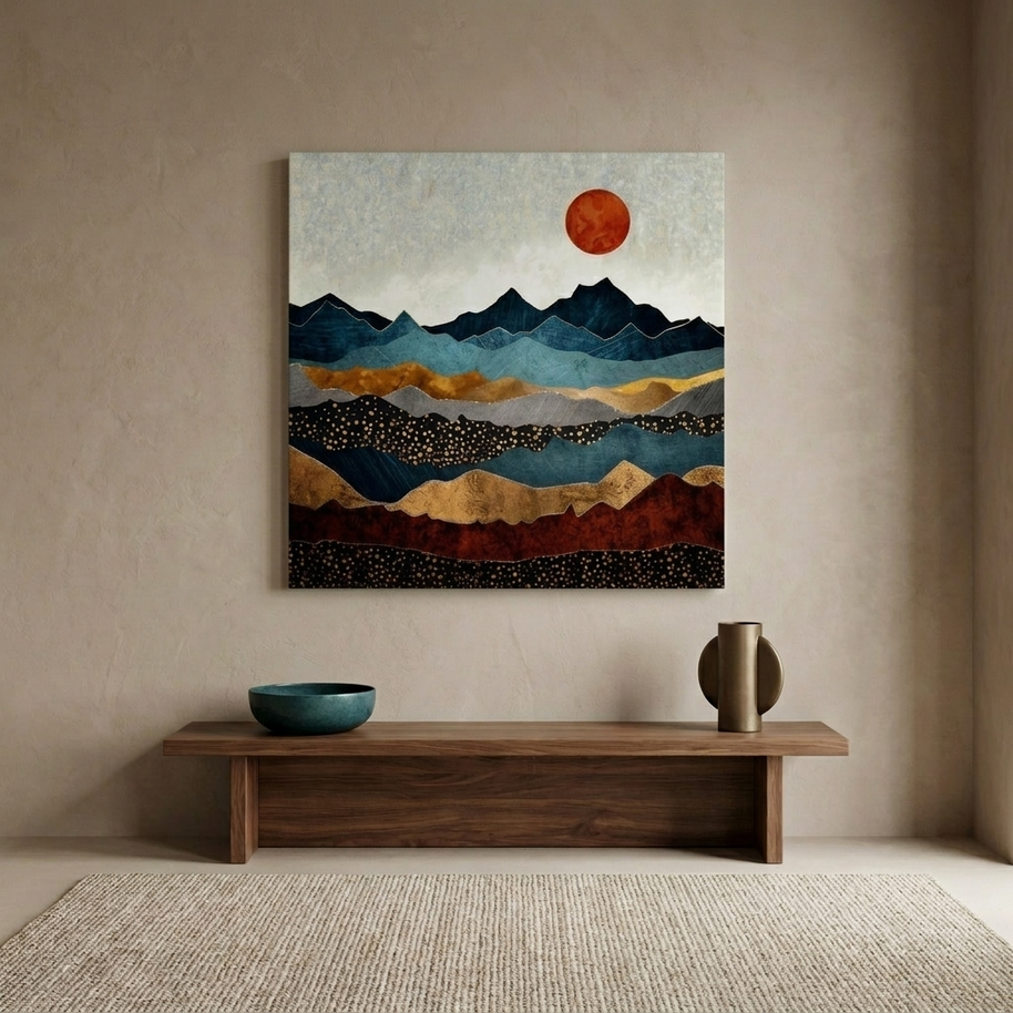 Amber Dusk Matte Canvas, Stretched, No Frame