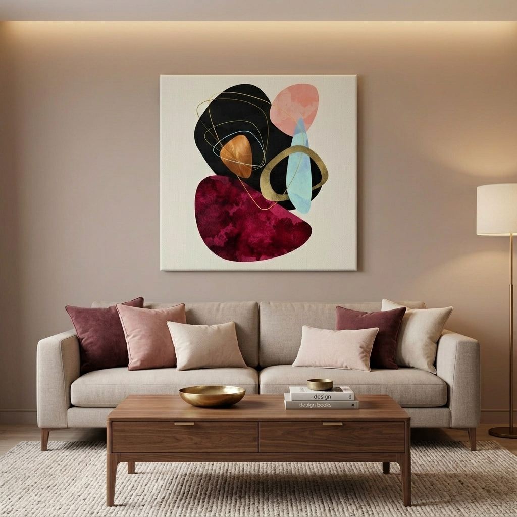 Abstract Pebbles II Matte Canvas, Stretched, No Frame