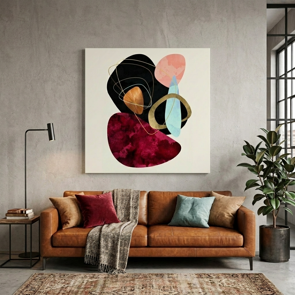 Abstract Pebbles II Matte Canvas, Stretched, No Frame