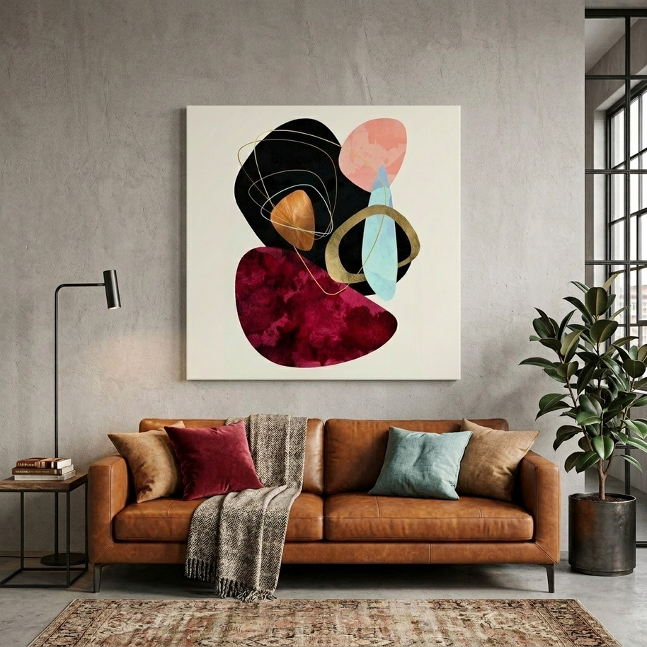 Abstract Pebbles II Matte Canvas, Stretched, No Frame