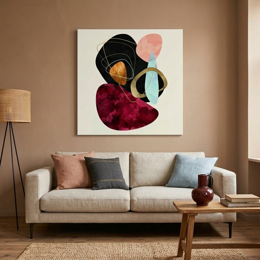 Abstract Pebbles II Matte Canvas, Stretched, No Frame