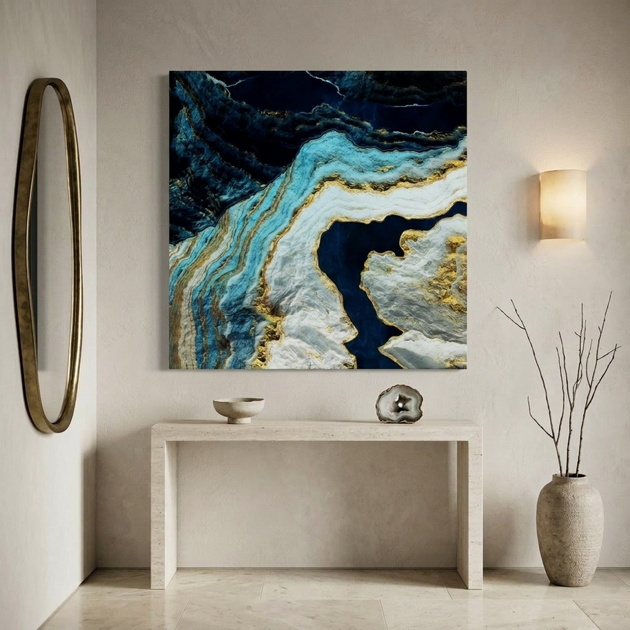Aerial Ocean Abstract Matte Canvas, Stretched, No Frame