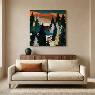 Amber Fox Matte Canvas, Stretched, No Frame