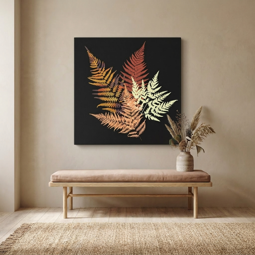 Autumn Fern Matte Canvas, Stretched, No Frame
