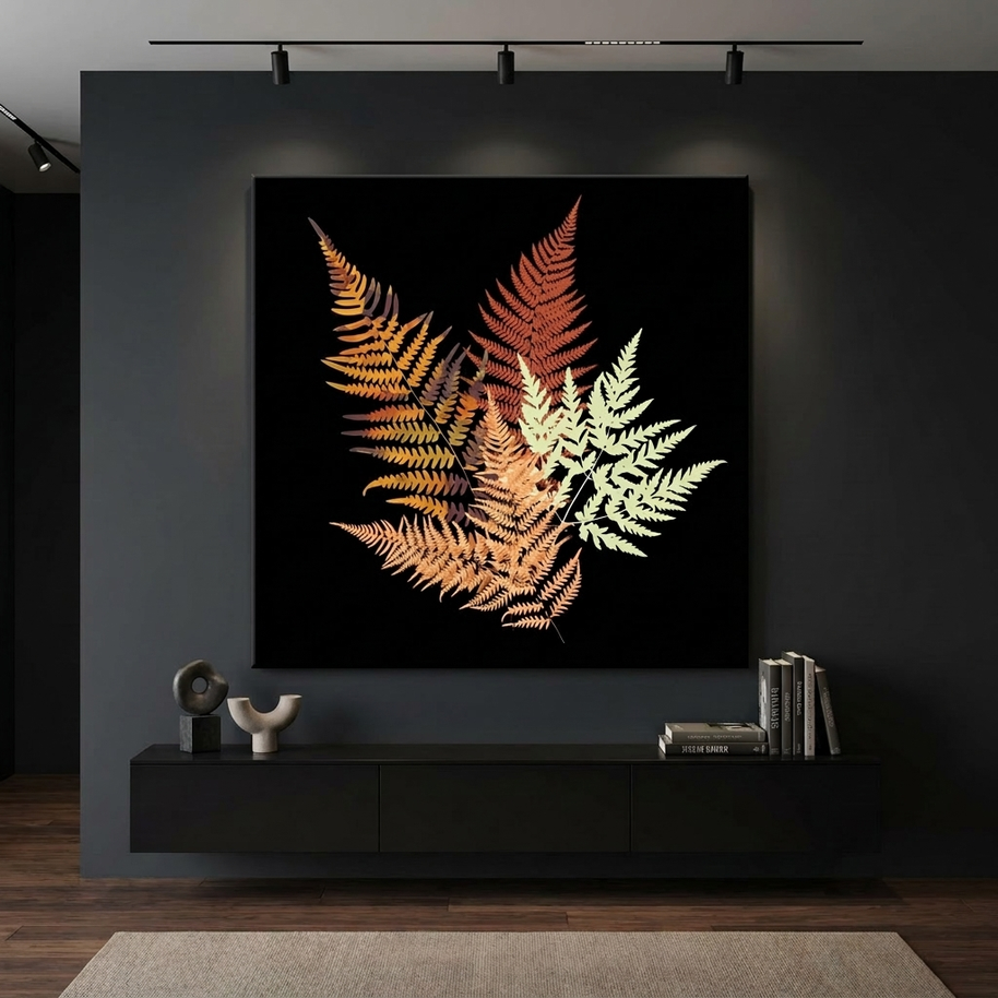 Autumn Fern Matte Canvas, Stretched, No Frame
