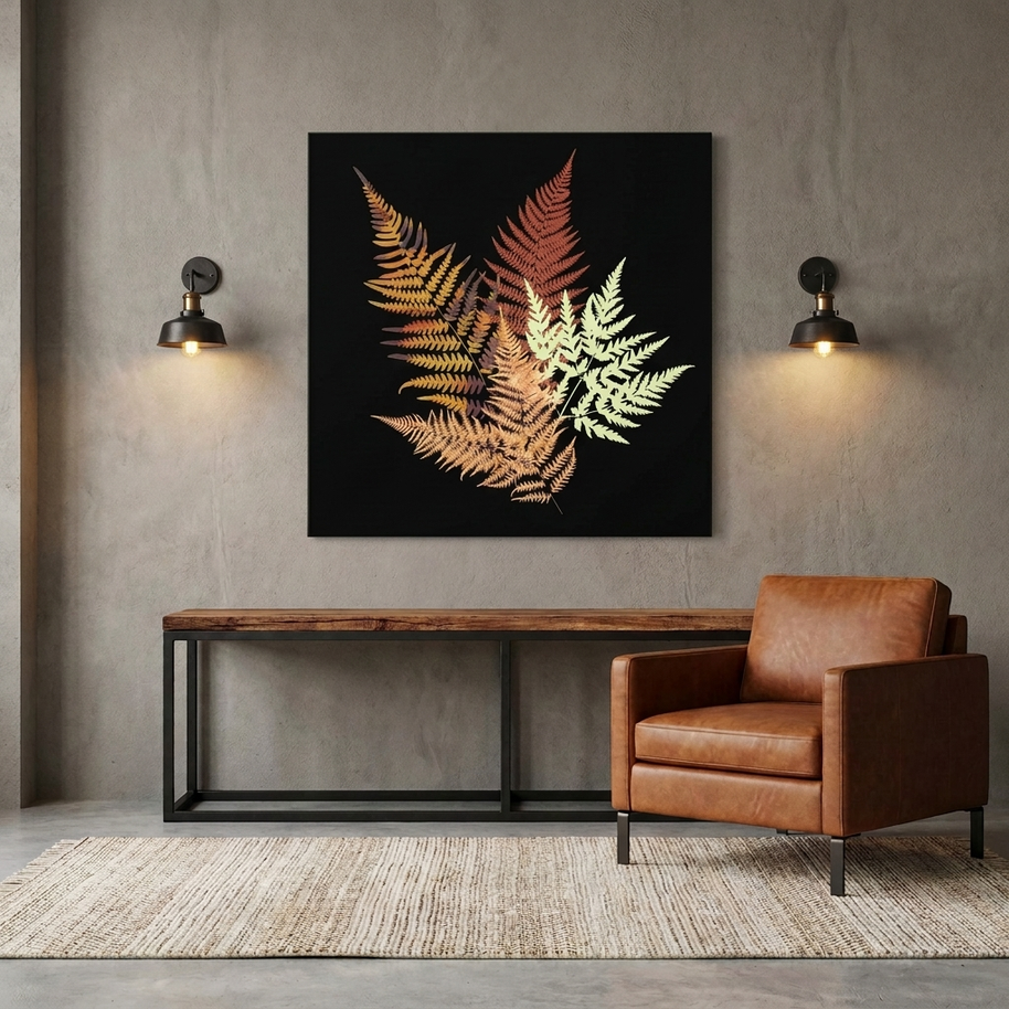 Autumn Fern Matte Canvas, Stretched, No Frame