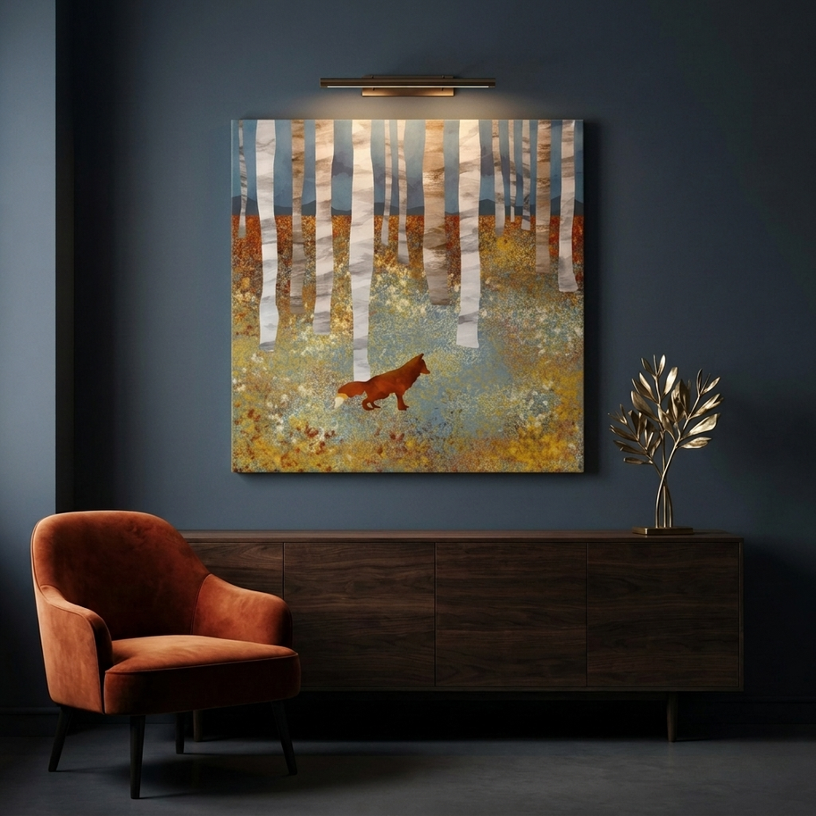 Autumn Fox Matte Canvas, Stretched, No Frame
