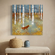 Autumn Fox Matte Canvas, Stretched, No Frame