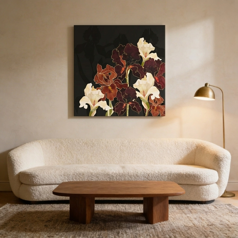 Autumn Iris Matte Canvas, Stretched, No Frame