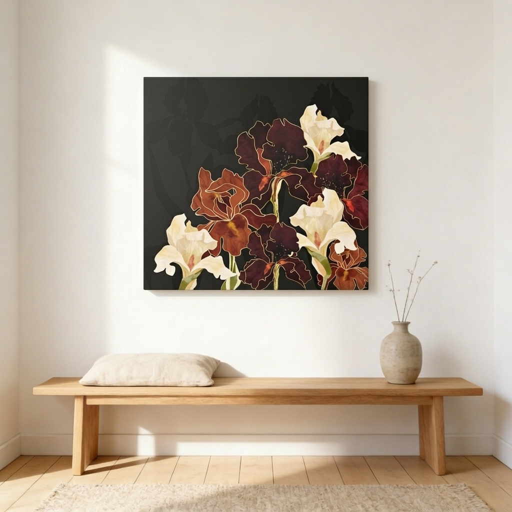 Autumn Iris Matte Canvas, Stretched, No Frame