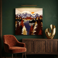 Autumn River Matte Canvas, Stretched, No Frame