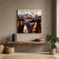 Autumn River Matte Canvas, Stretched, No Frame