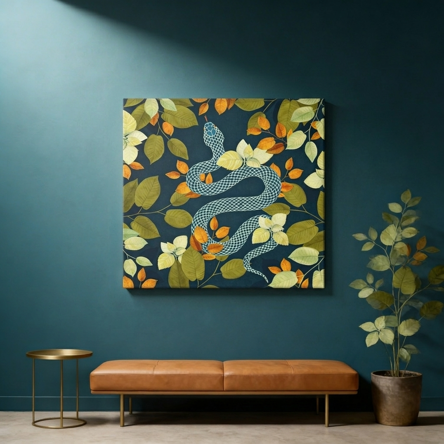 Autumn Serpent Garden Matte Canvas, Stretched, No Frame