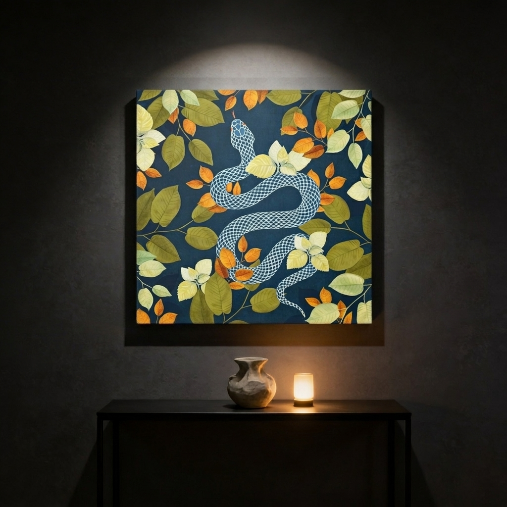 Autumn Serpent Garden Matte Canvas, Stretched, No Frame