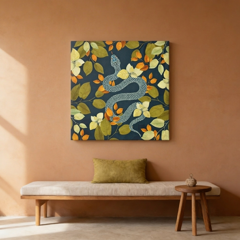 Autumn Serpent Garden Matte Canvas, Stretched, No Frame
