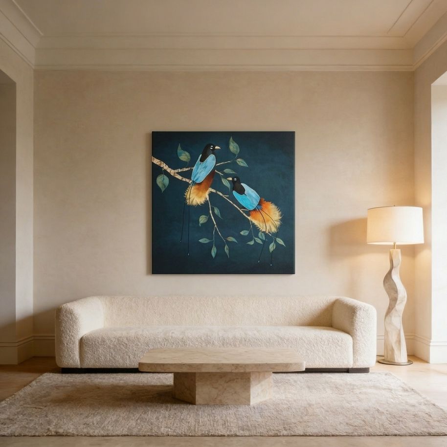 Birds of Paradise Matte Canvas, Stretched, No Frame