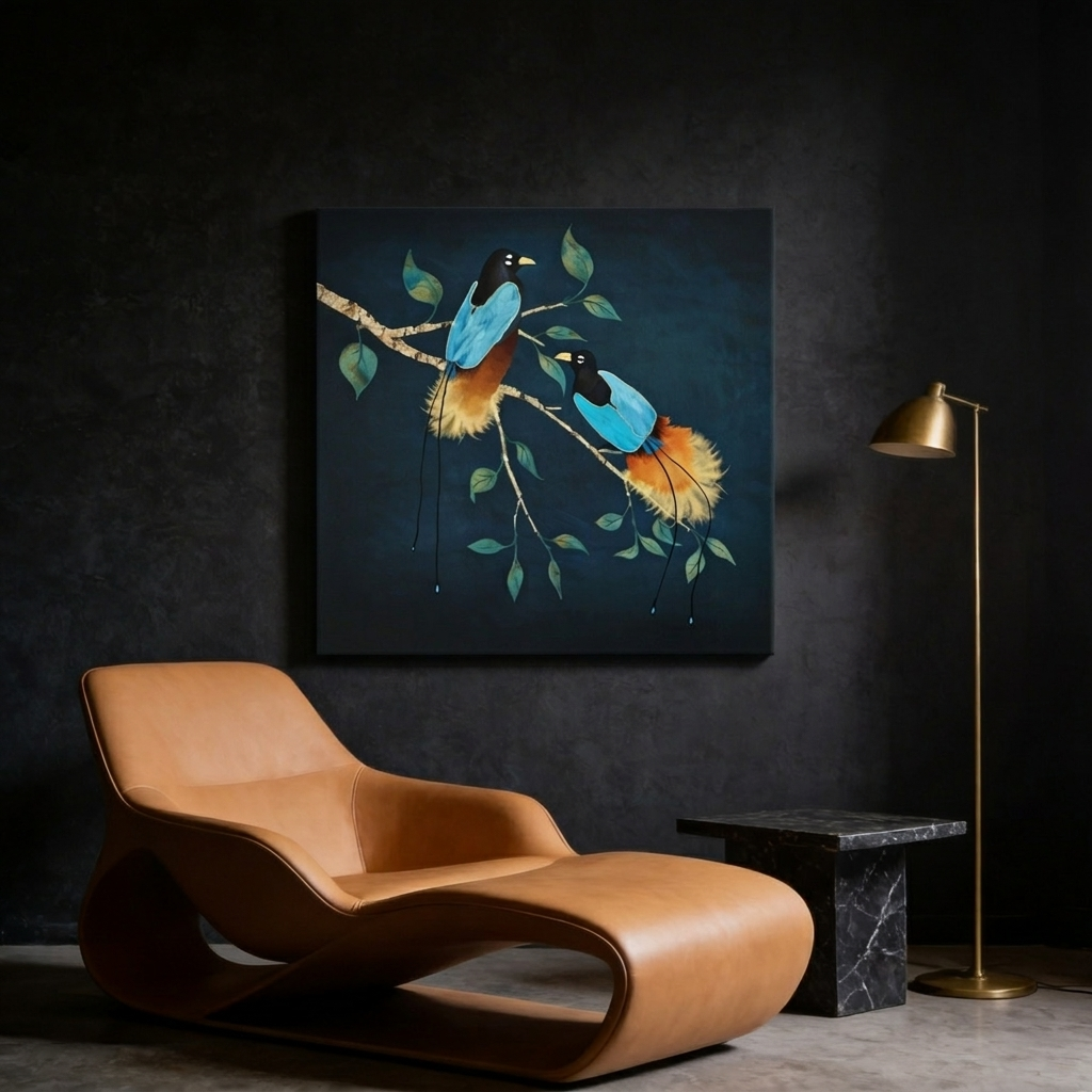 Birds of Paradise Matte Canvas, Stretched, No Frame