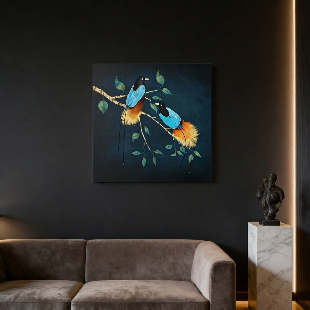 Birds of Paradise Matte Canvas, Stretched, No Frame