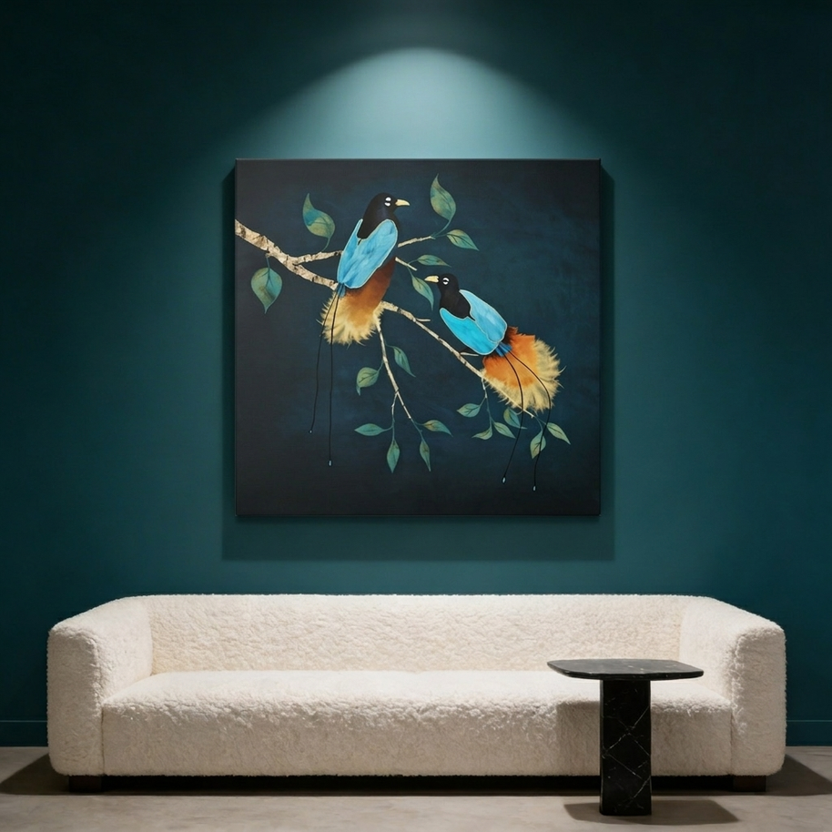 Birds of Paradise Matte Canvas, Stretched, No Frame