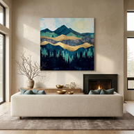 Blue Forest Matte Canvas, Stretched, No Frame