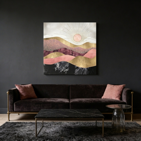 Blush Sun Matte Canvas, Stretched, No Frame