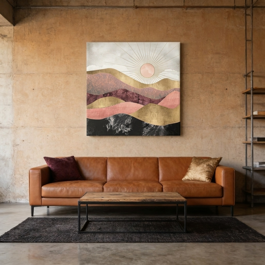 Blush Sun Matte Canvas, Stretched, No Frame