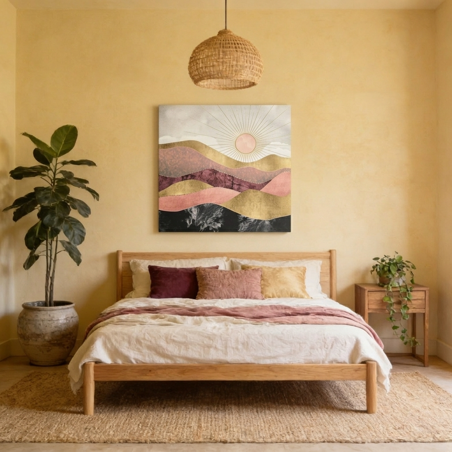 Blush Sun Matte Canvas, Stretched, No Frame