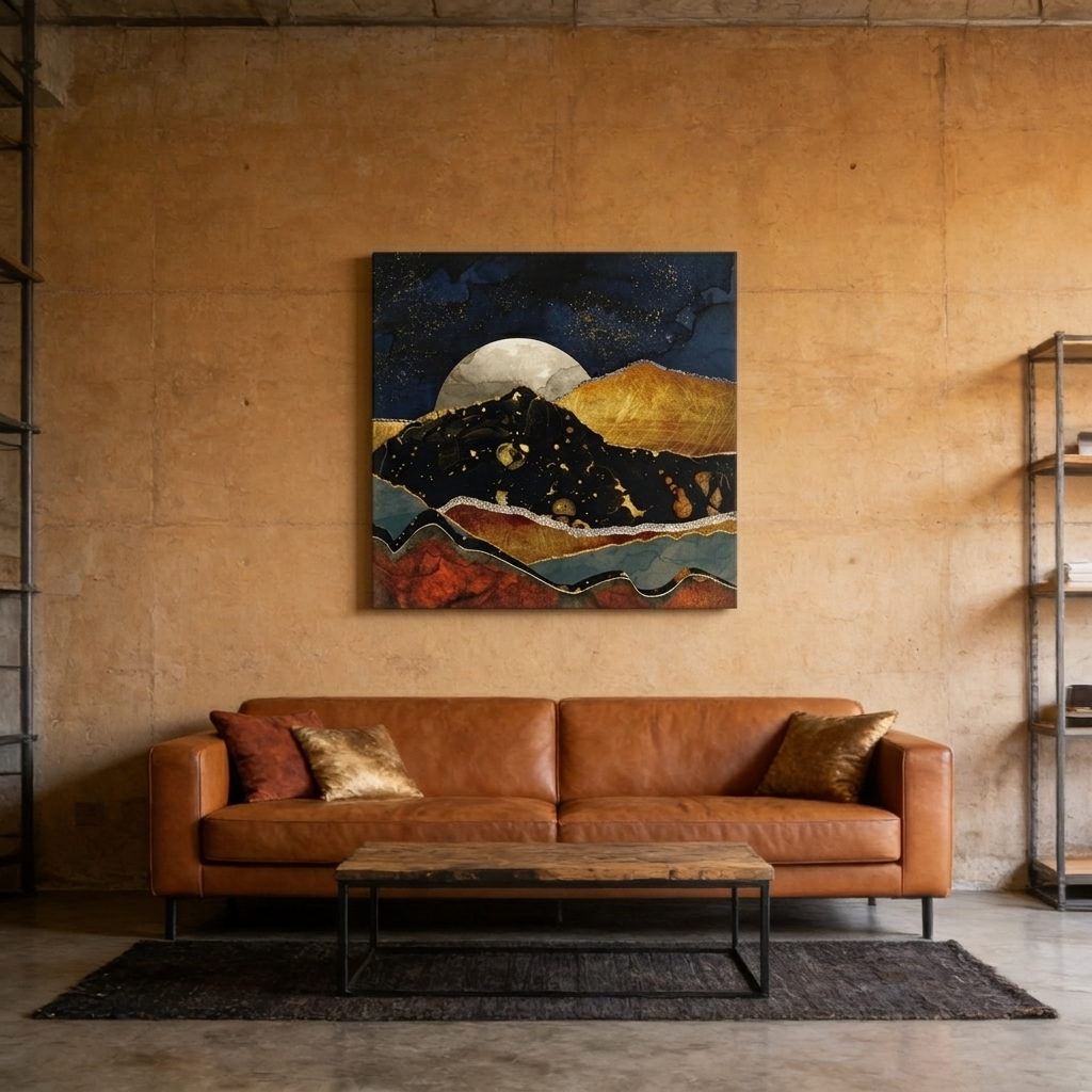 Bronze Night Matte Canvas, Stretched, No Frame